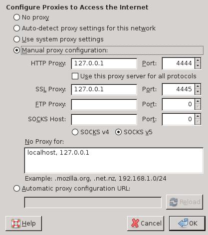 настройки брузера для I2P сети 